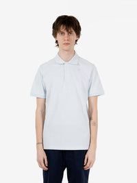 Amedee pique blue ballad short-sleeved polo shirt
