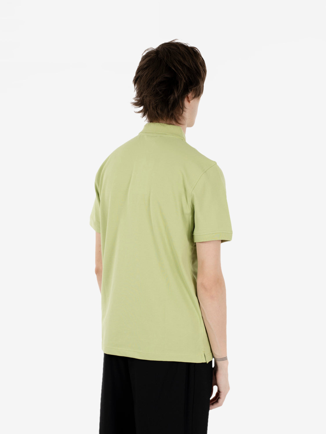 Polo maniche corte Amedee pique dark lime