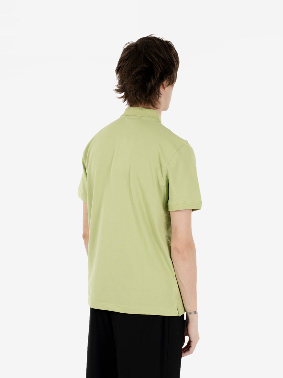 Polo maniche corte Amedee pique dark lime