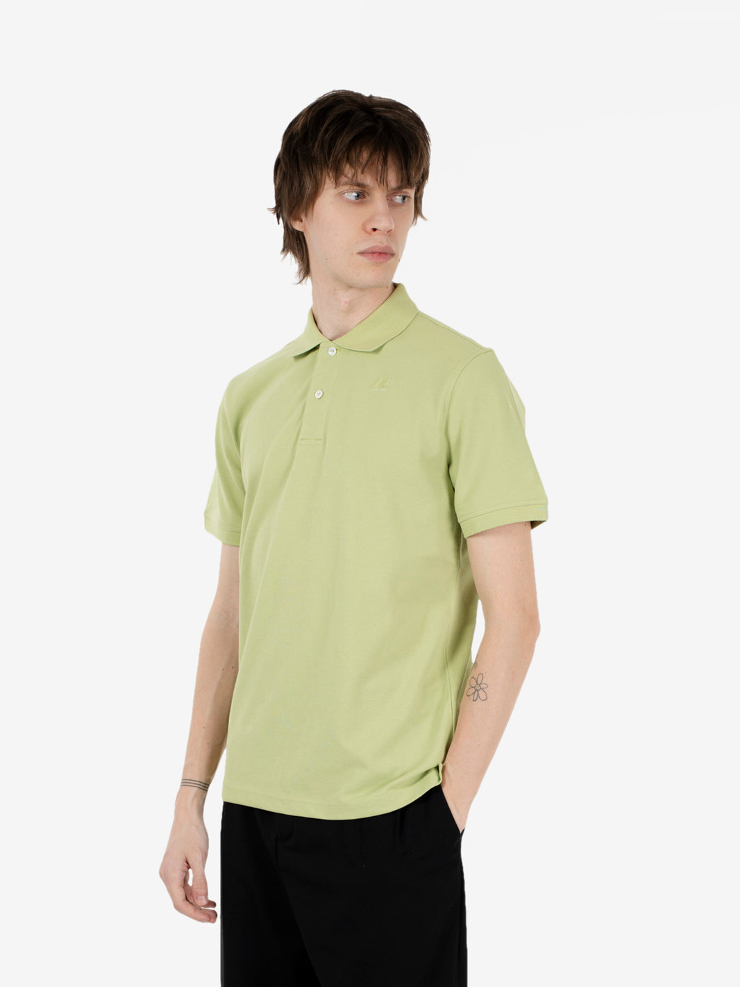 Polo maniche corte Amedee pique dark lime