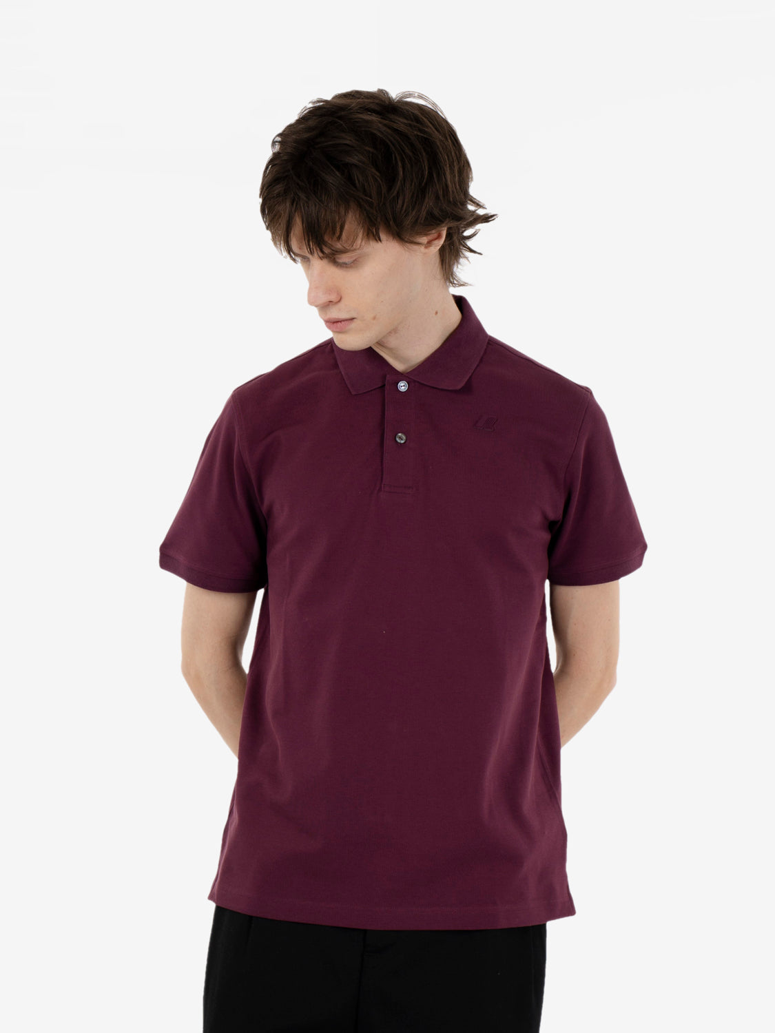 Polo maniche corte Amedee pique mauve wine