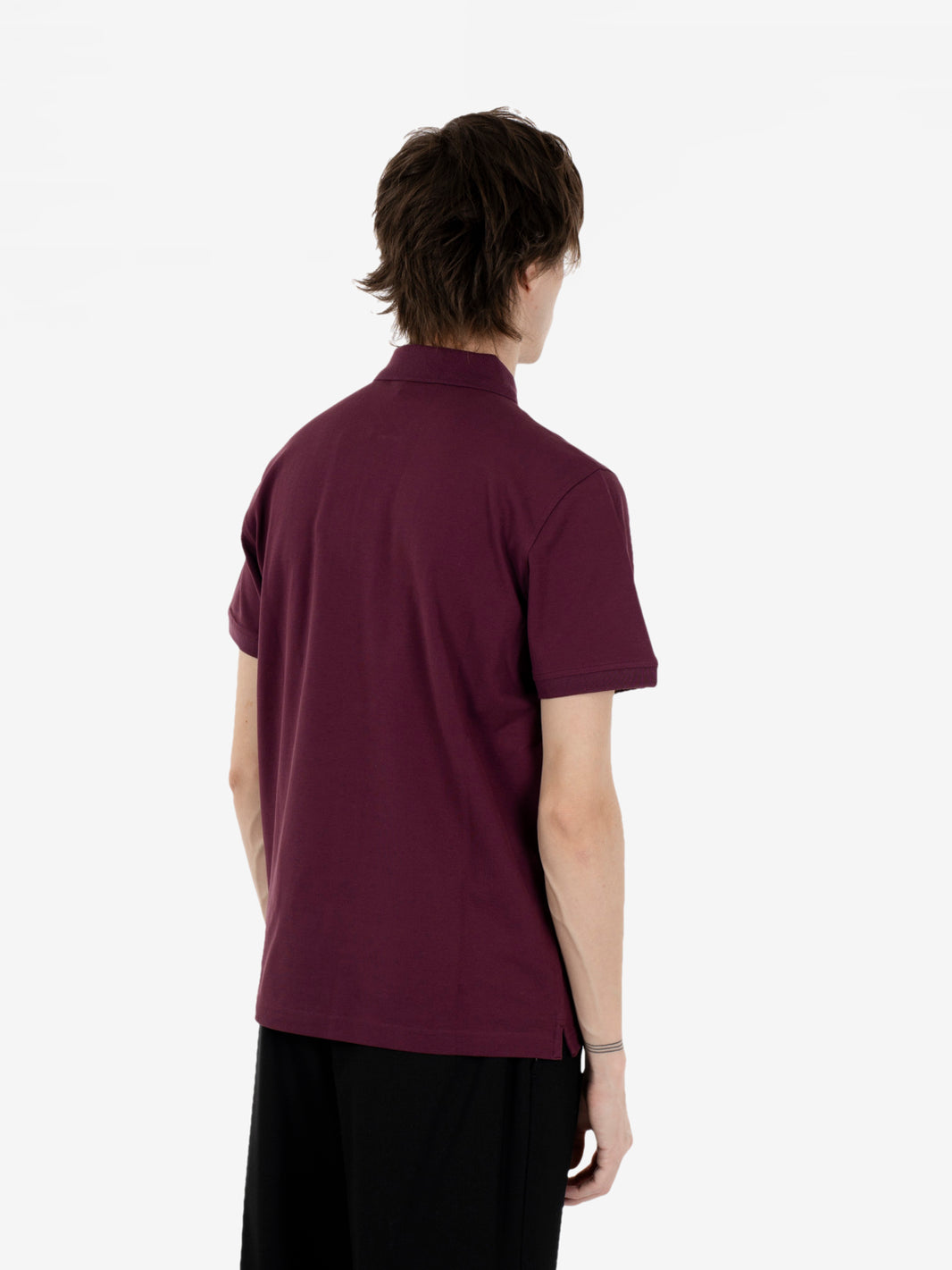 Polo maniche corte Amedee pique mauve wine