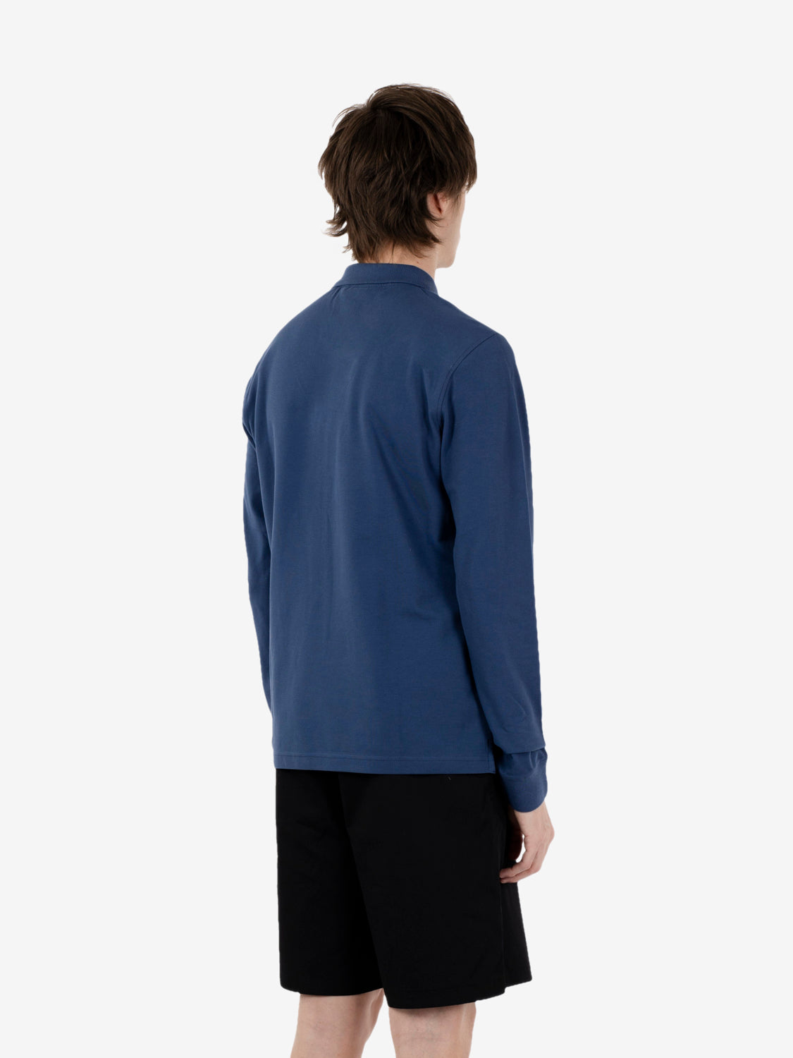 Polo Monju pique blue insignia