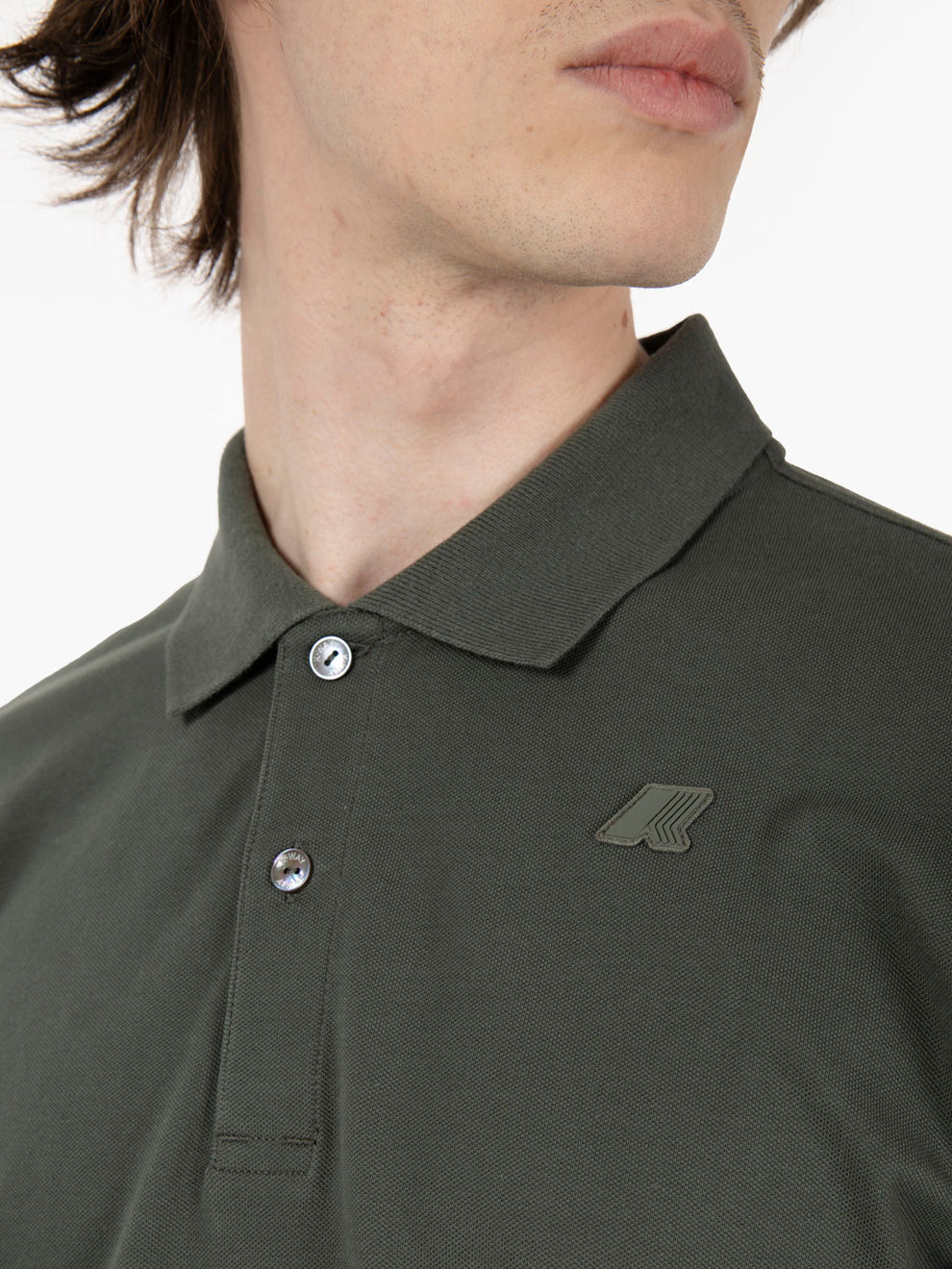 Polo Monju pique green blackish