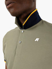 K-WAY - Polo Vincent pique green lichen