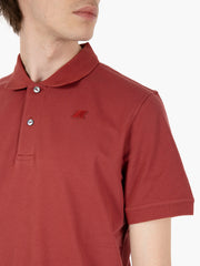 K-WAY - Polo vincent pique red brownish