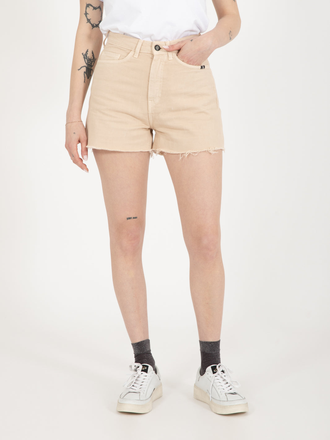 Shorts Ivy bull blush pink crinckle