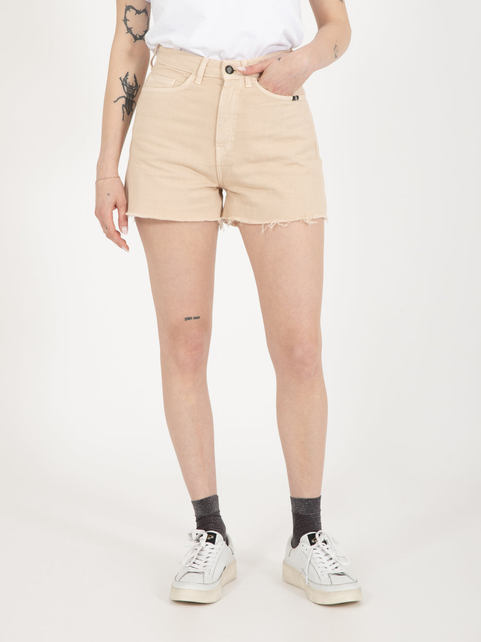 Shorts Ivy bull blush pink crinckle