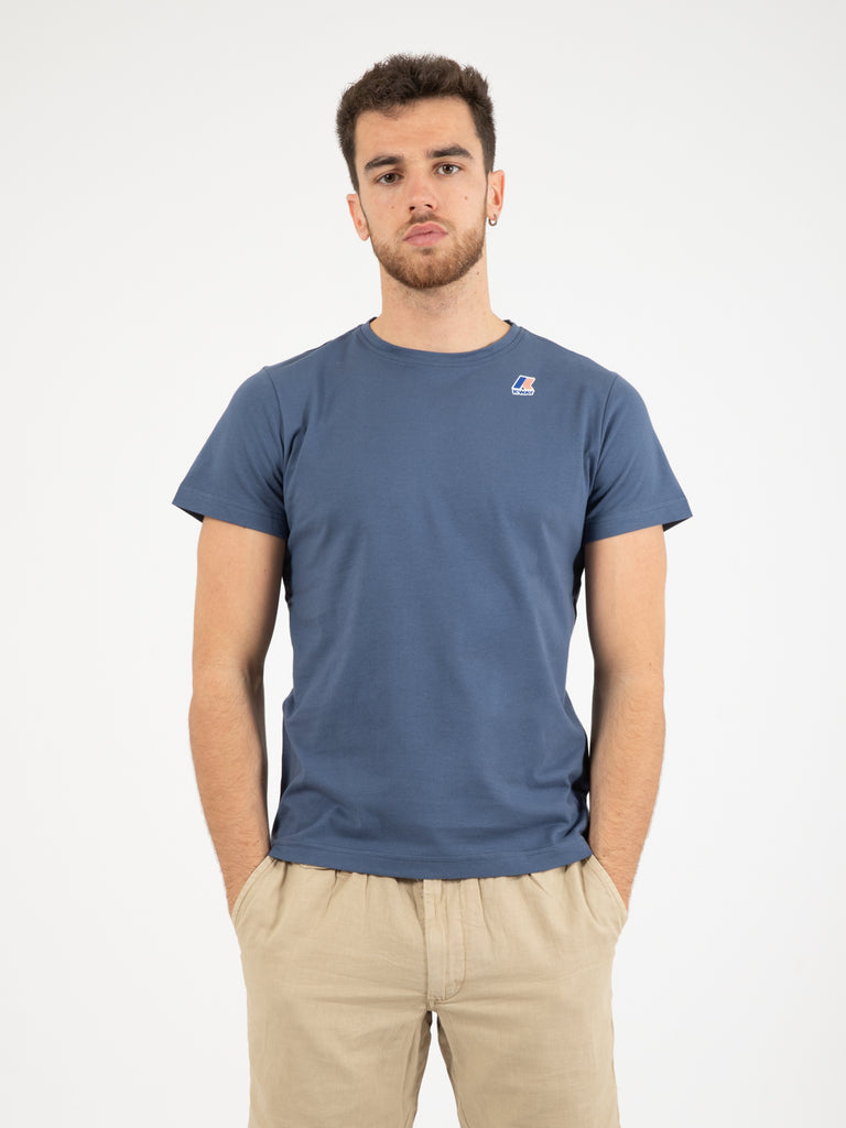 K-WAY - T-shirt Le vrai Edouard blue indigo