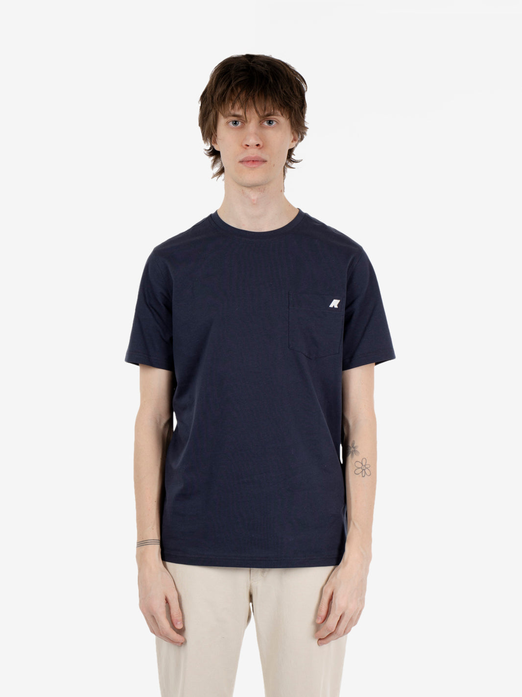 T-shirt Sigur jersey con tasca logata blu