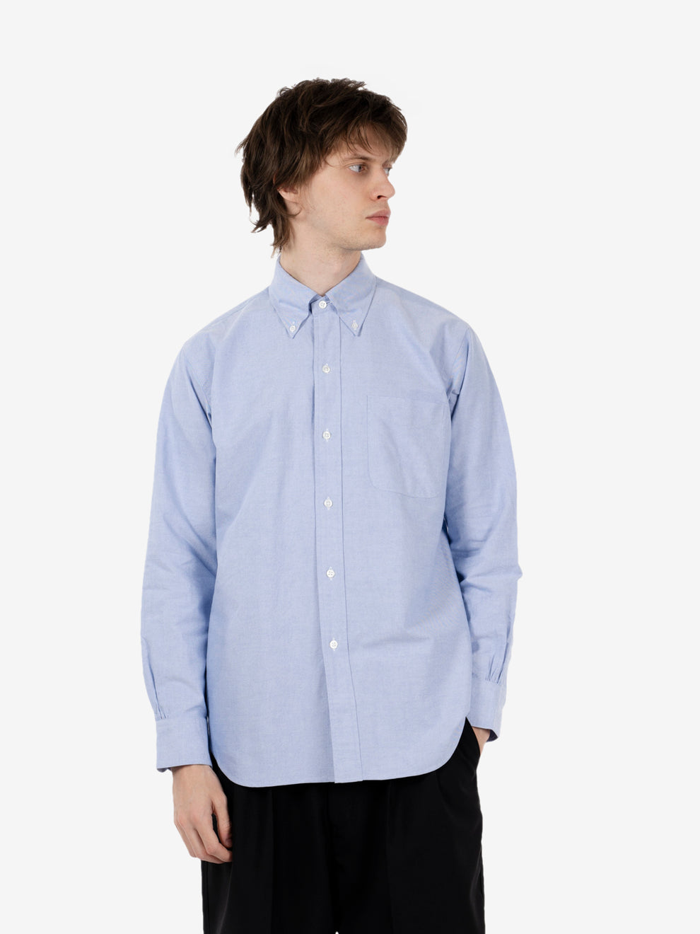Ametora button-down selvage oxford blue