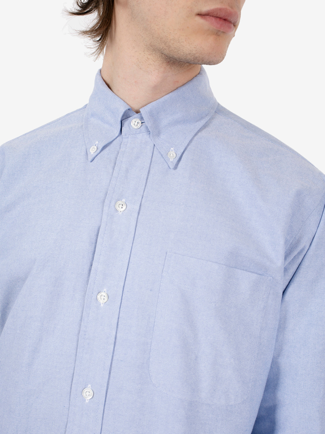 Ametora button-down selvage oxford blue