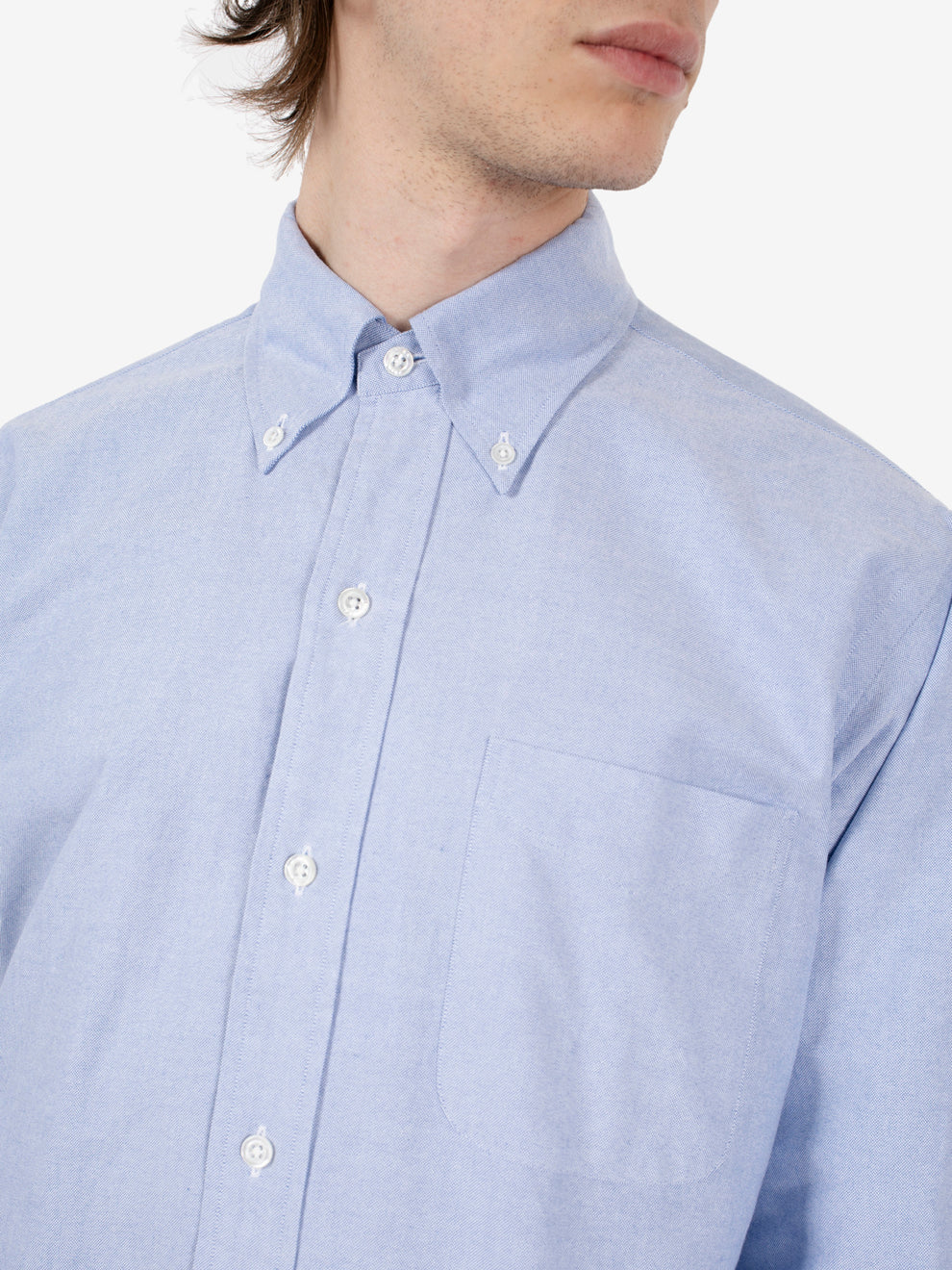 Ametora button-down selvage oxford blue