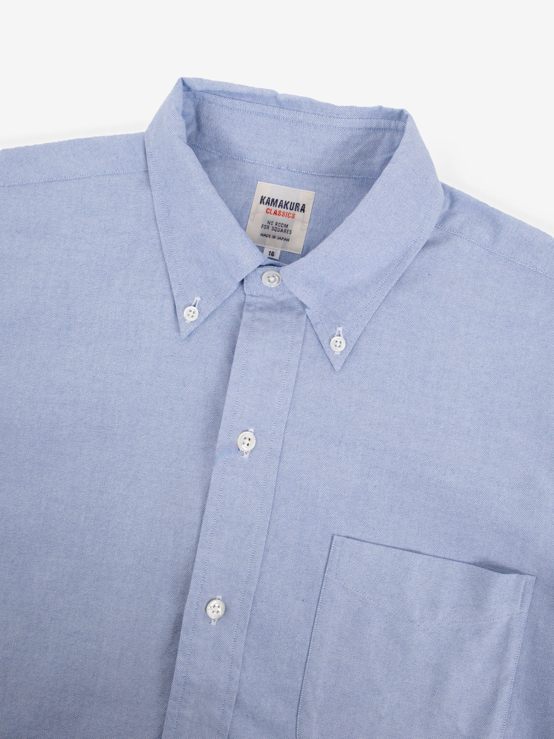 Ametora button-down selvage oxford blue