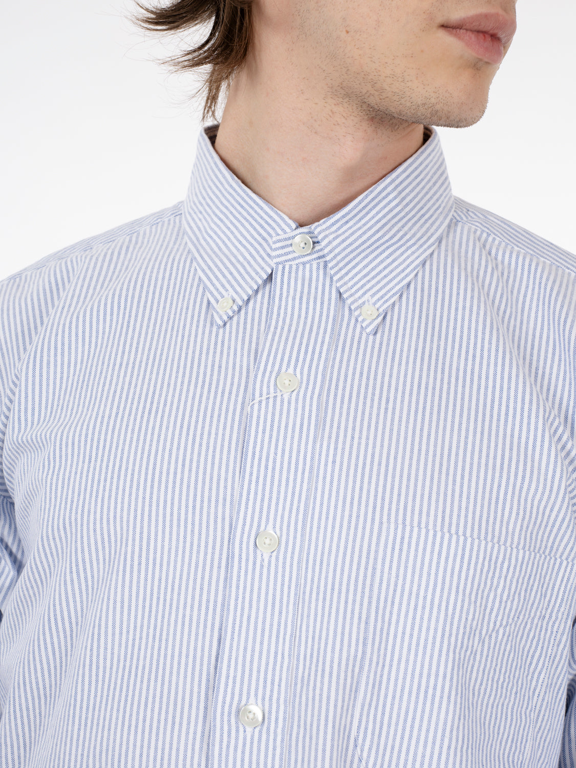 Vintage Ivy button down stripes blue