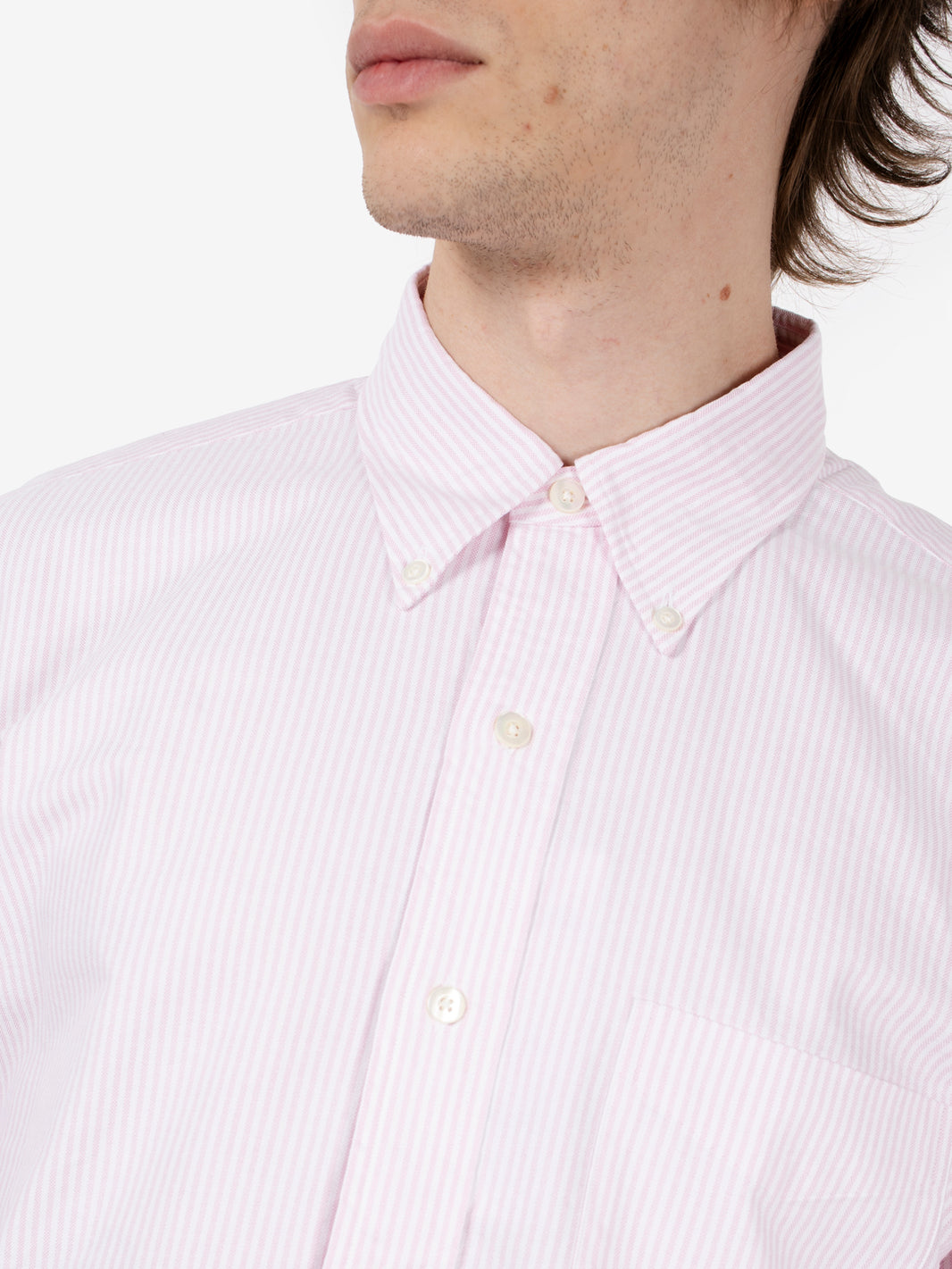 Vintage Ivy button down stripes pink