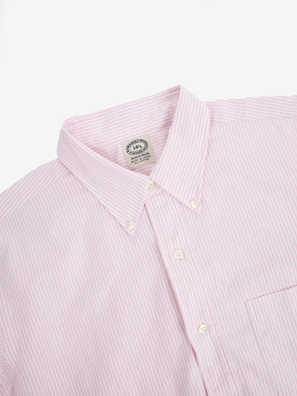 Vintage Ivy button down stripes pink