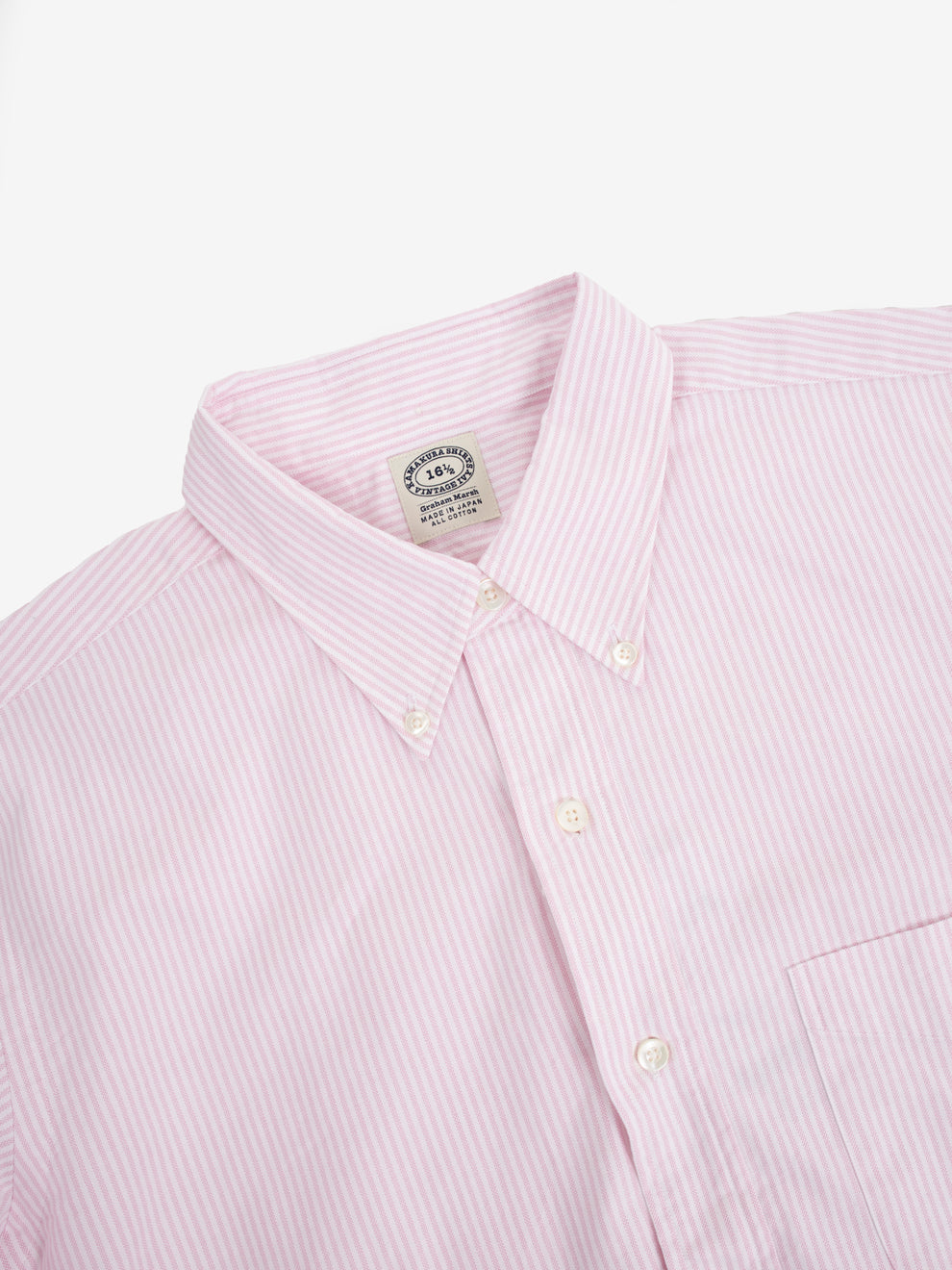 Vintage Ivy button down stripes pink