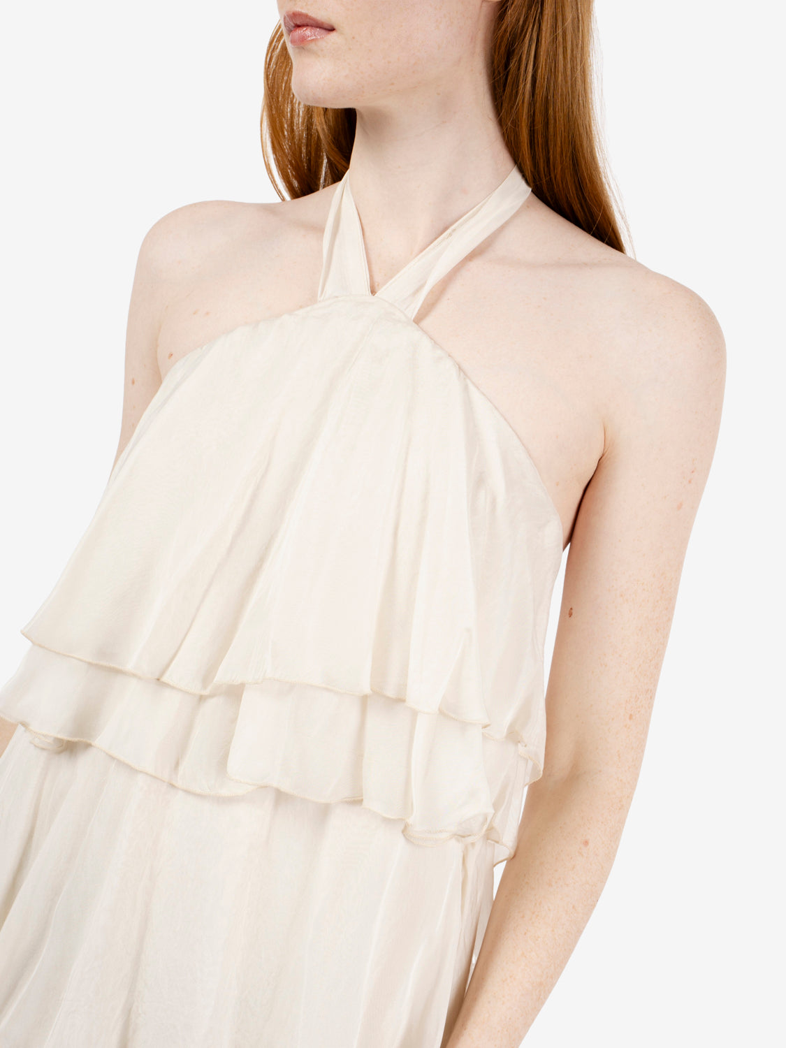 Short antique ruffle dress