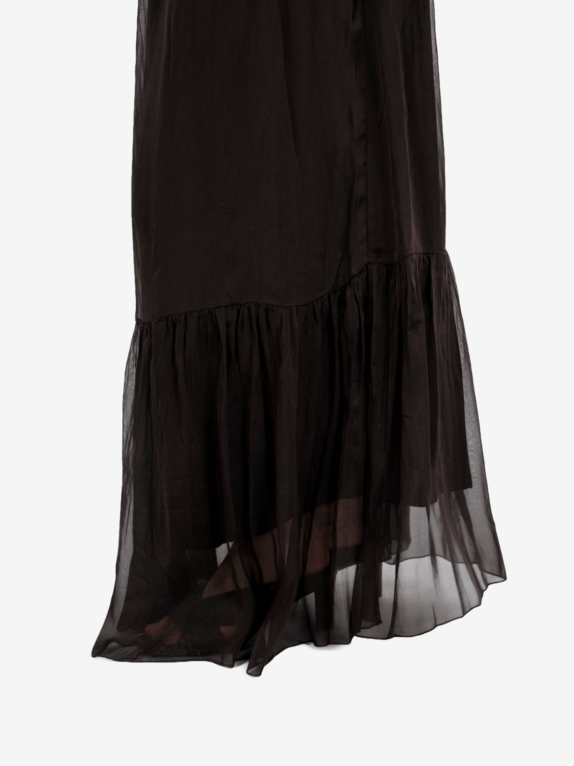 Long dark muslin dress