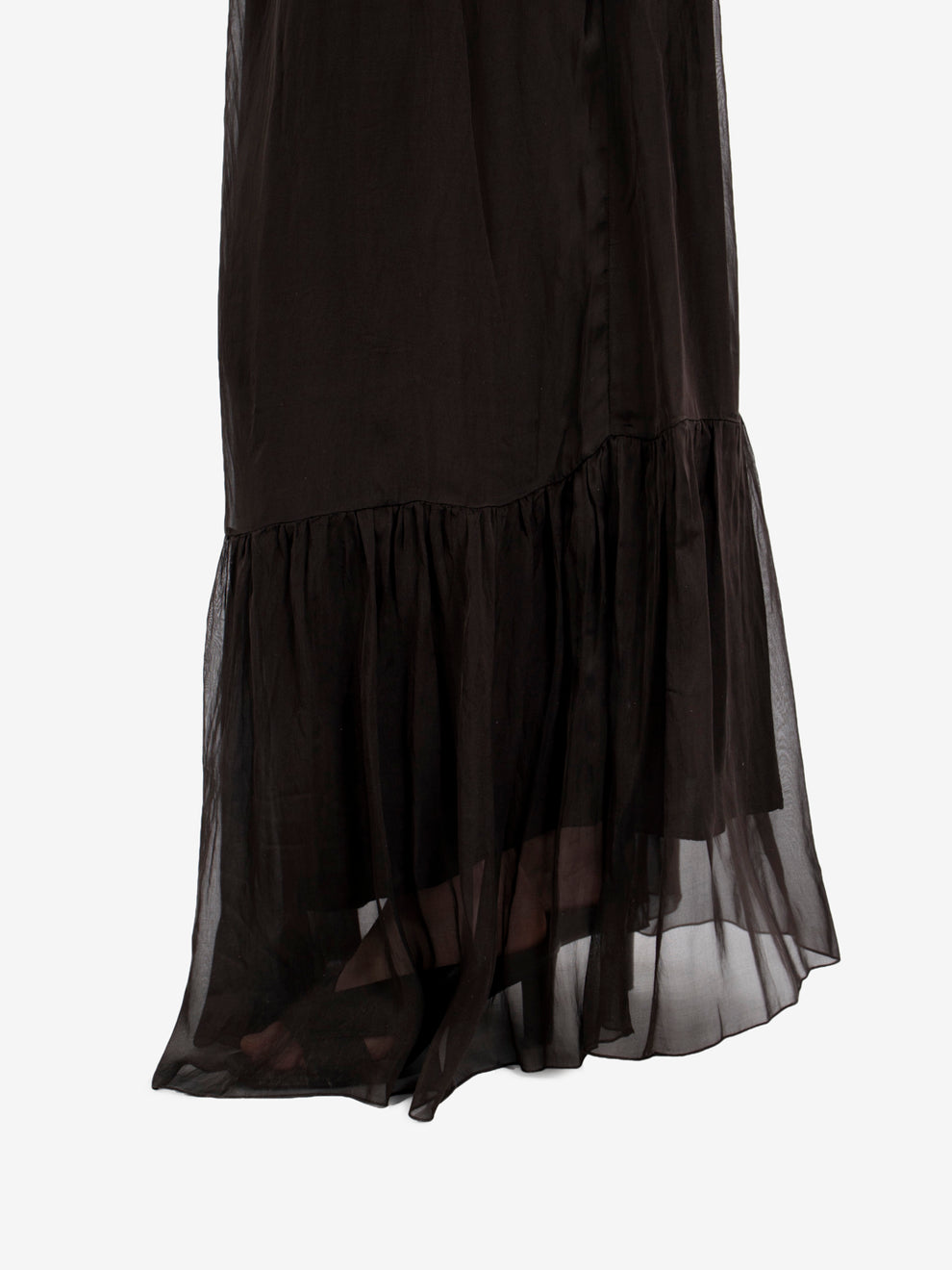 Long dark muslin dress