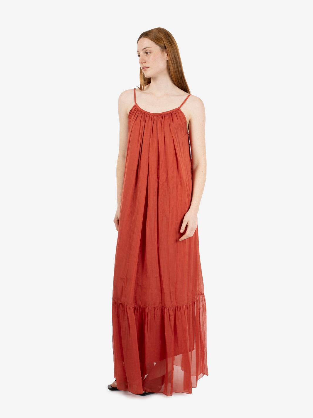 Papaya muslin long dress