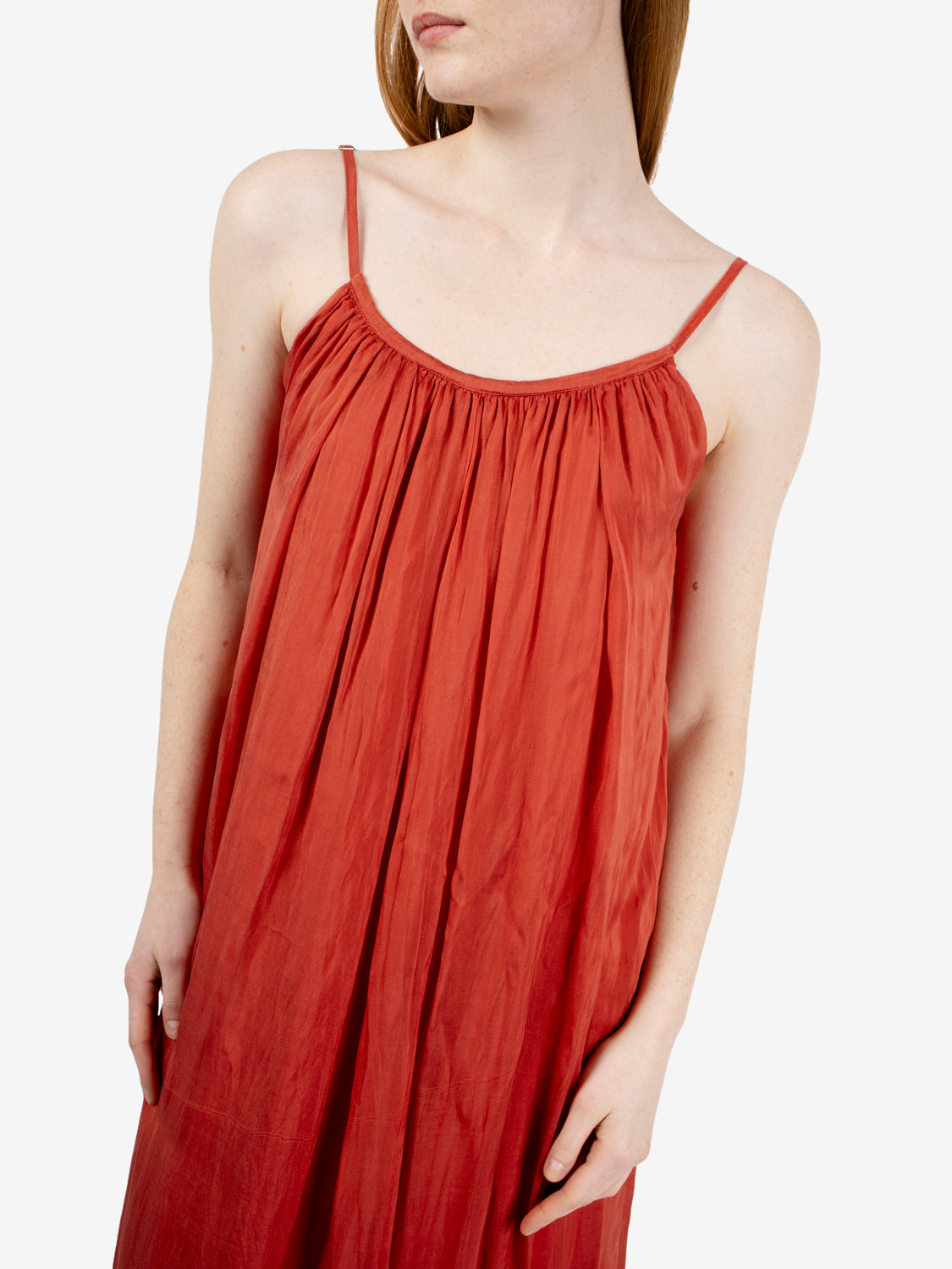 Papaya muslin long dress
