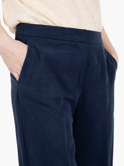 KAOS - Bermuda in tencel e lino blu