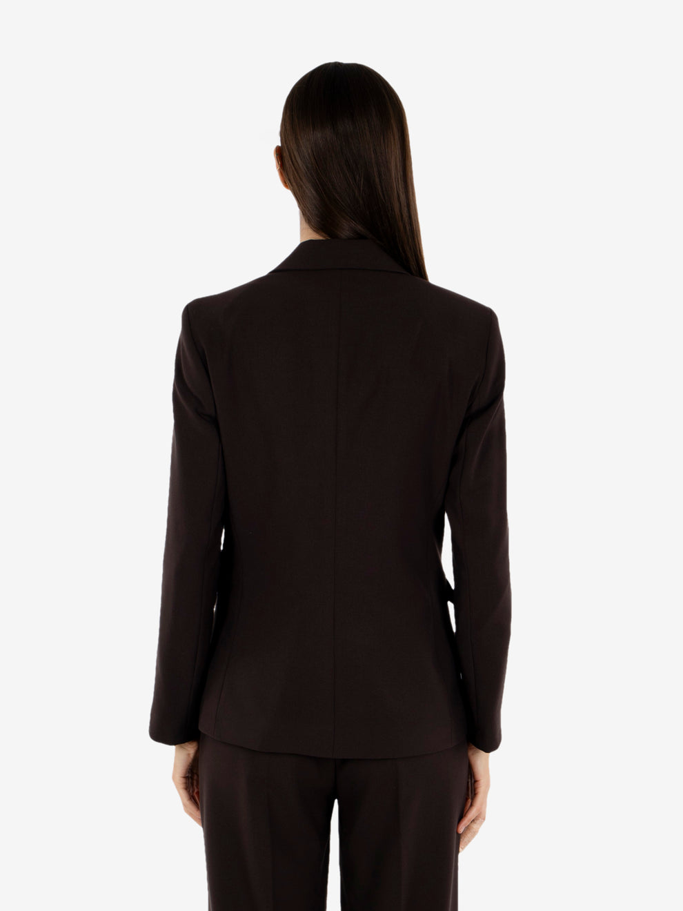 Blazer doppiopetto sfiancato fondente
