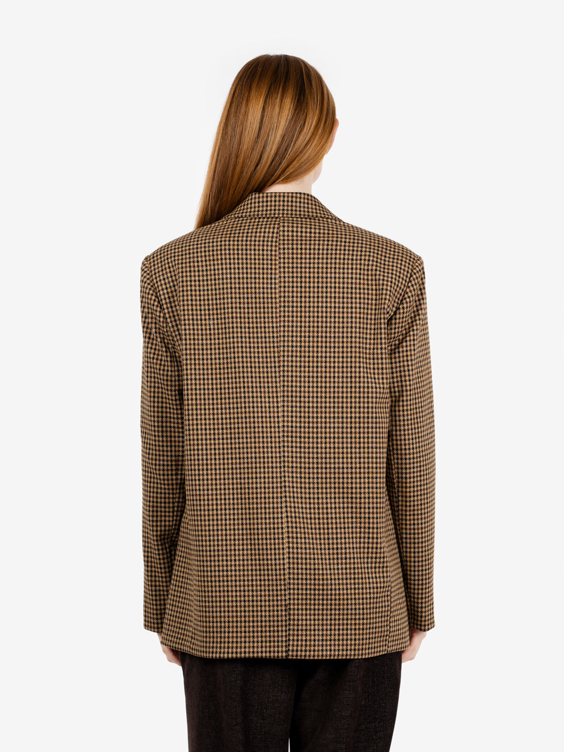Blazer over pied de poule camel