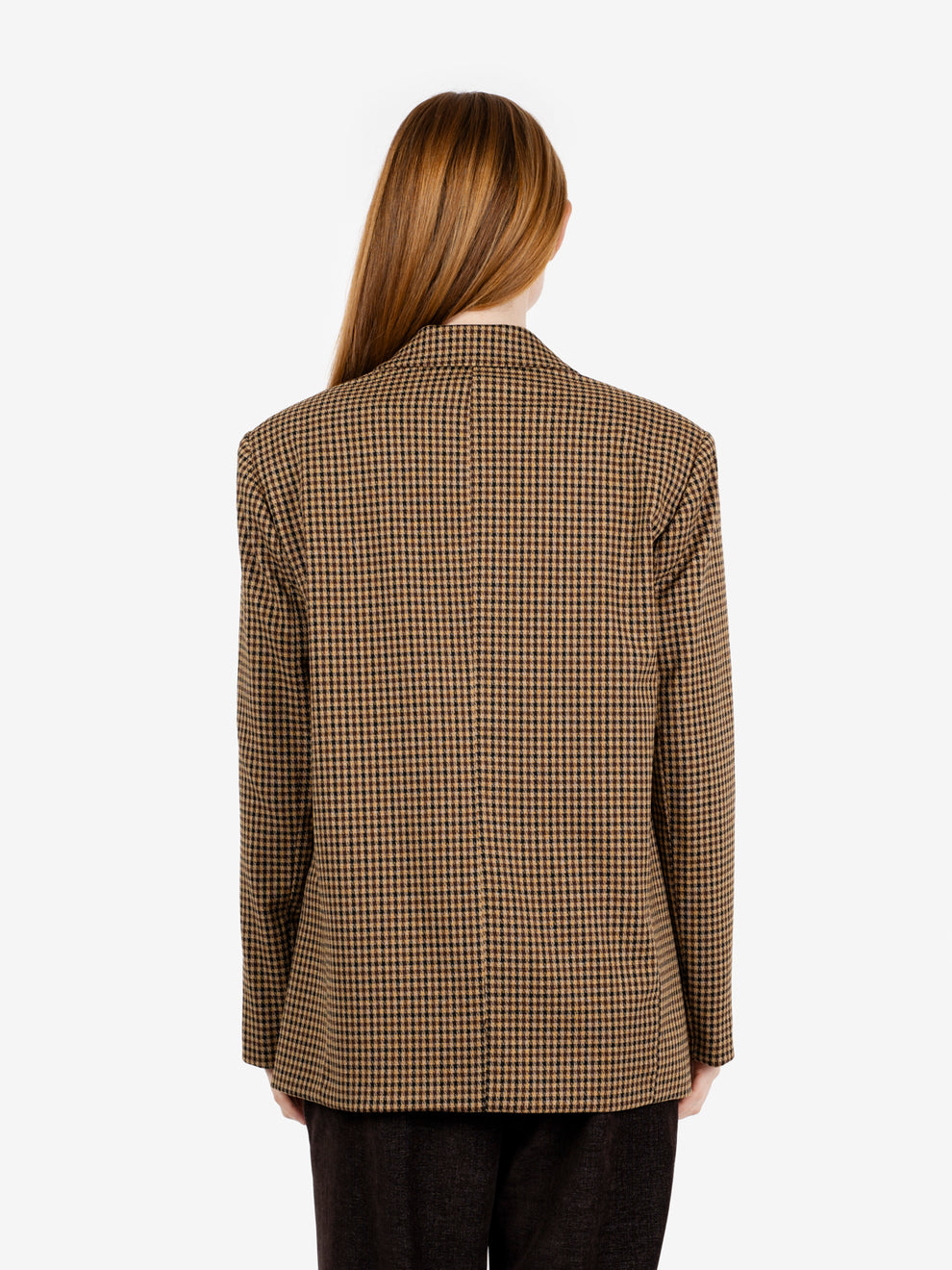 Blazer over pied de poule camel