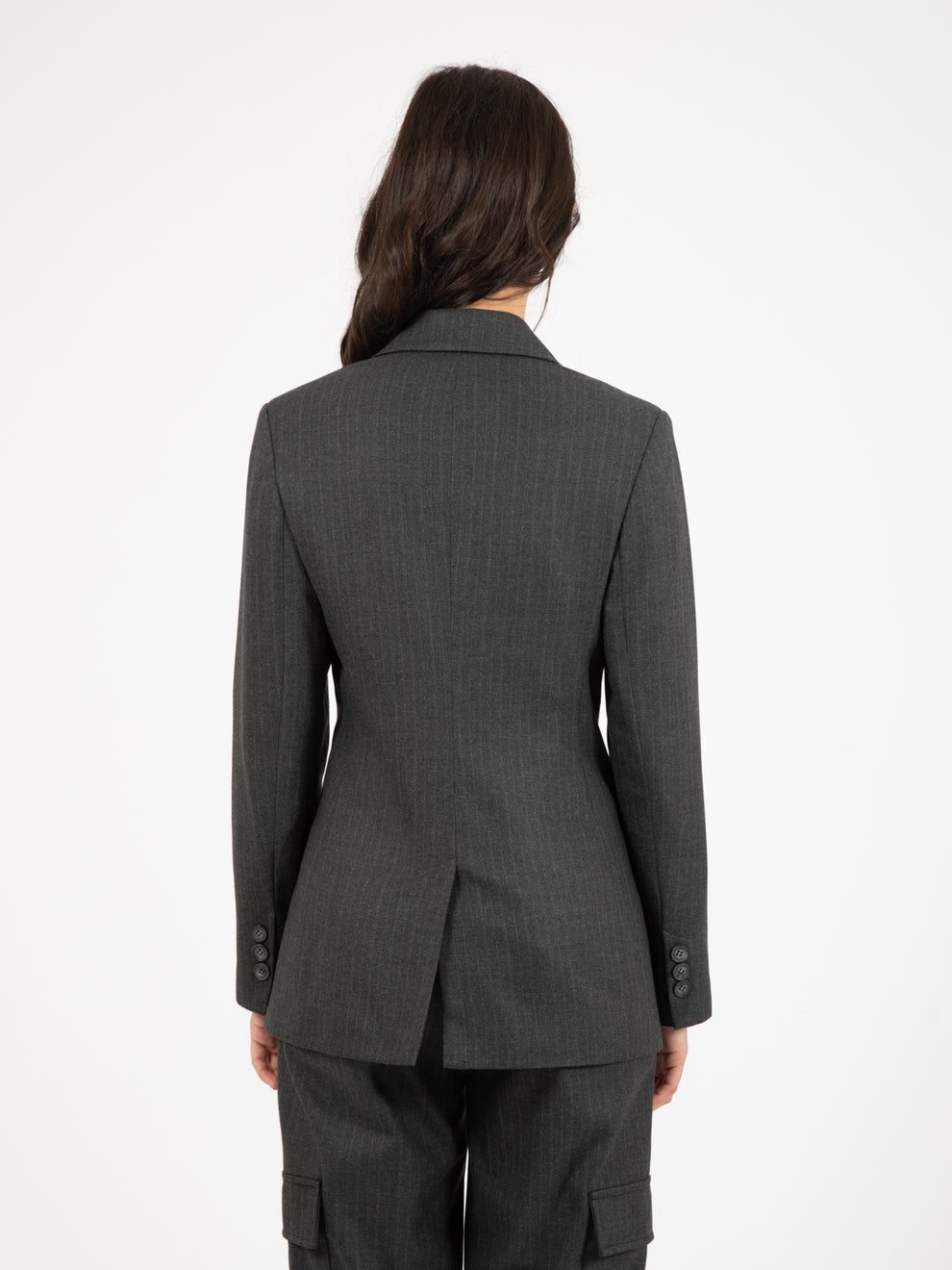 Blazer gessato grigio