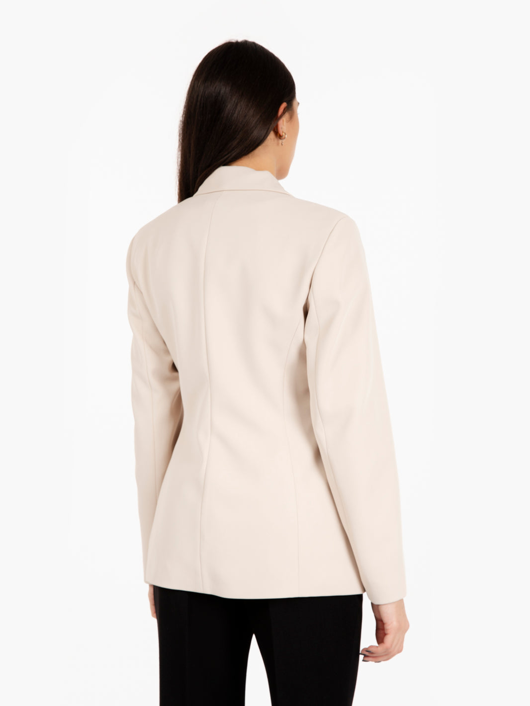 Blazer in crêpe avena