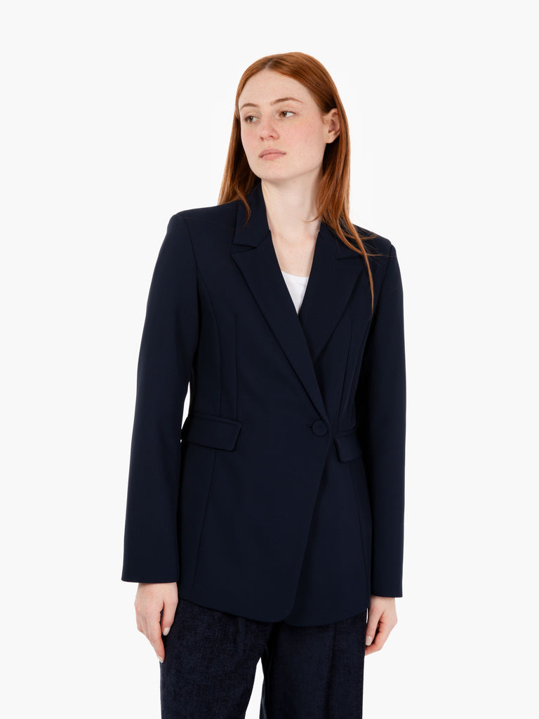 KAOS - Blazer in crêpe blu notte