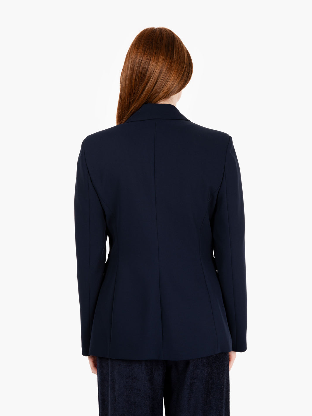 Blazer in crêpe blu notte