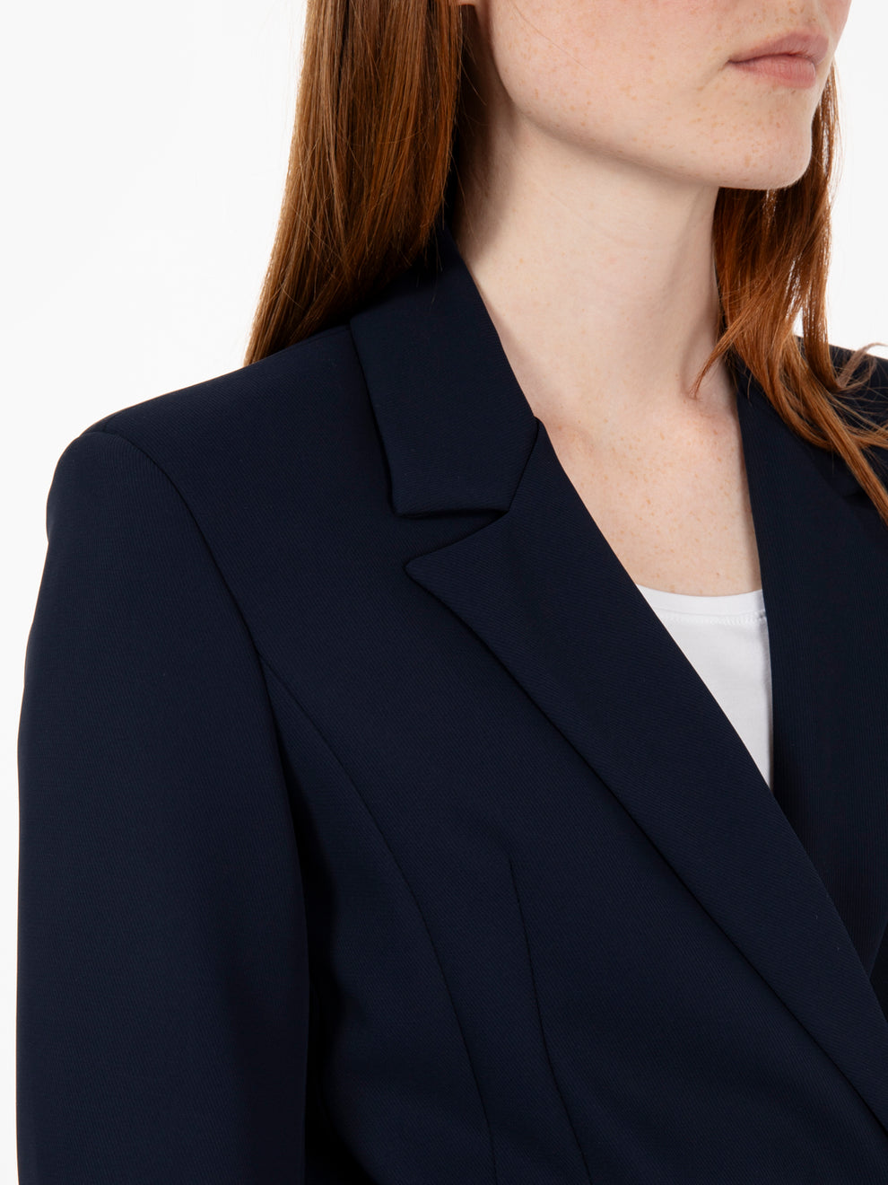 Blazer in crêpe blu notte