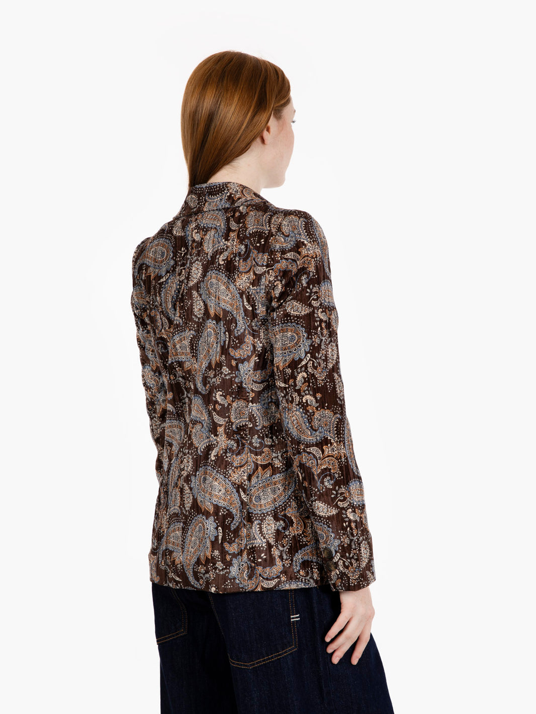 Dark brown velvet blazer