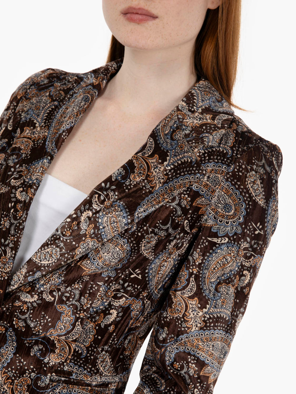 Blazer in velluto moro
