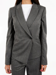 KAOS - Blazer motivo spinato con inserti lurex grigio