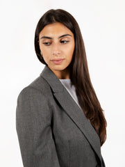 KAOS - Blazer motivo spinato con inserti lurex grigio