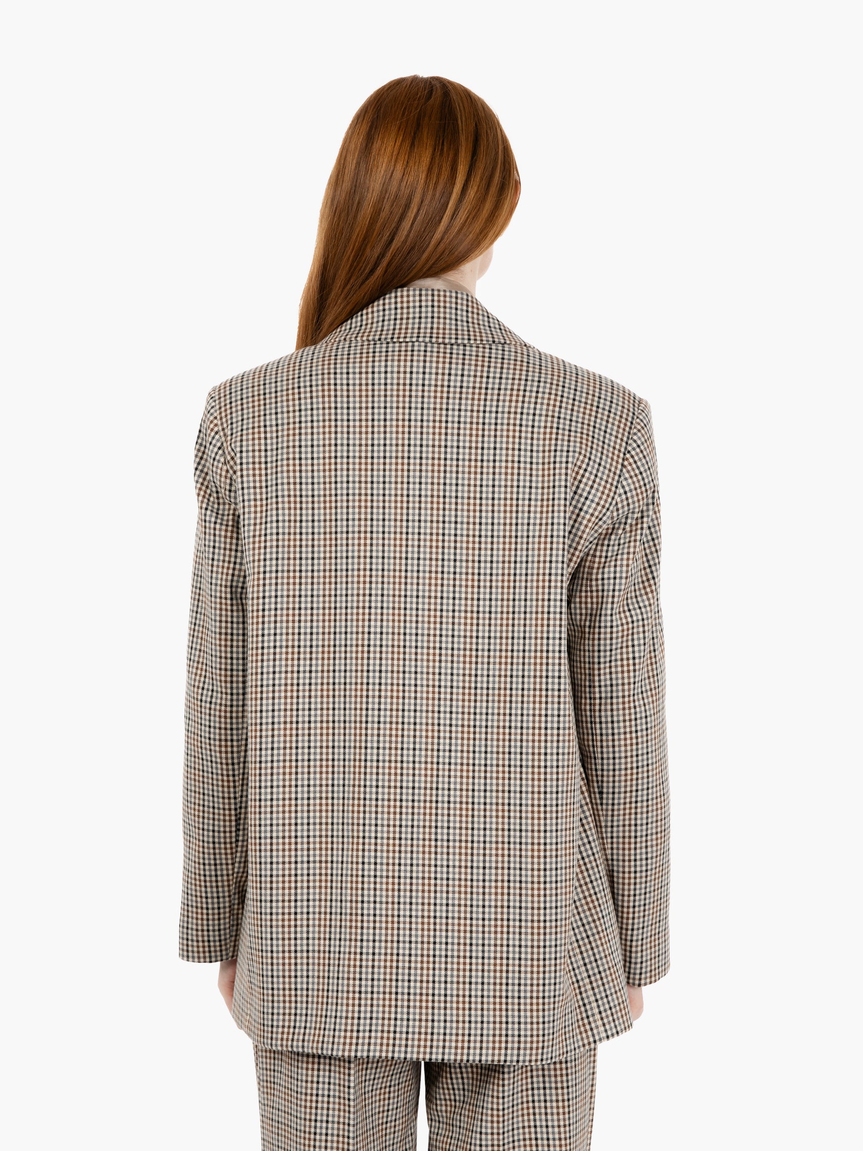 Blazer over check beige