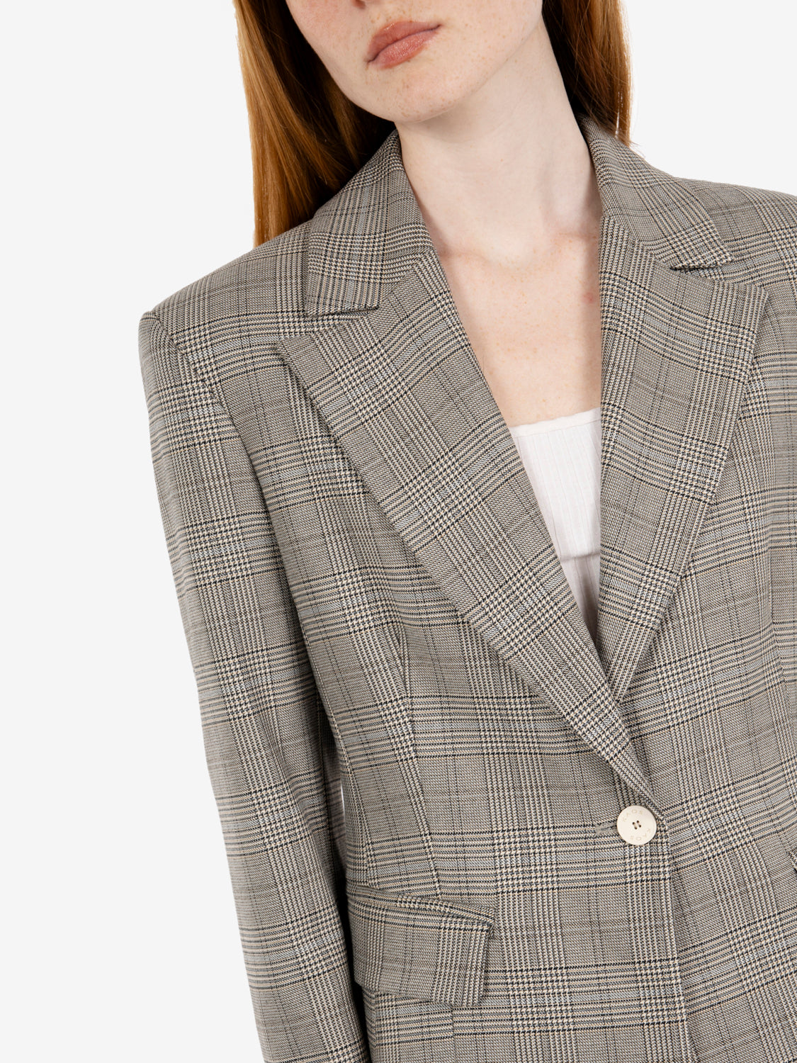 Blazer Principe di Galles grigio / beige
