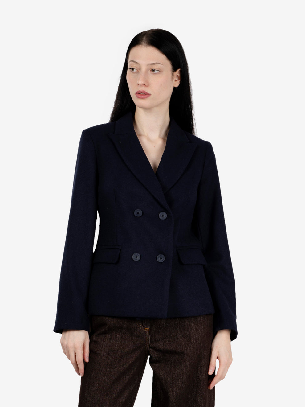 Fitted blue blazer