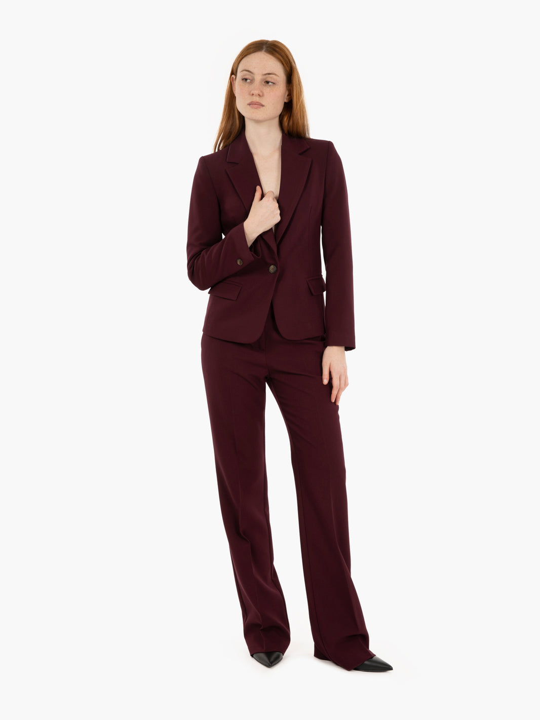 Slim burgundy blazer