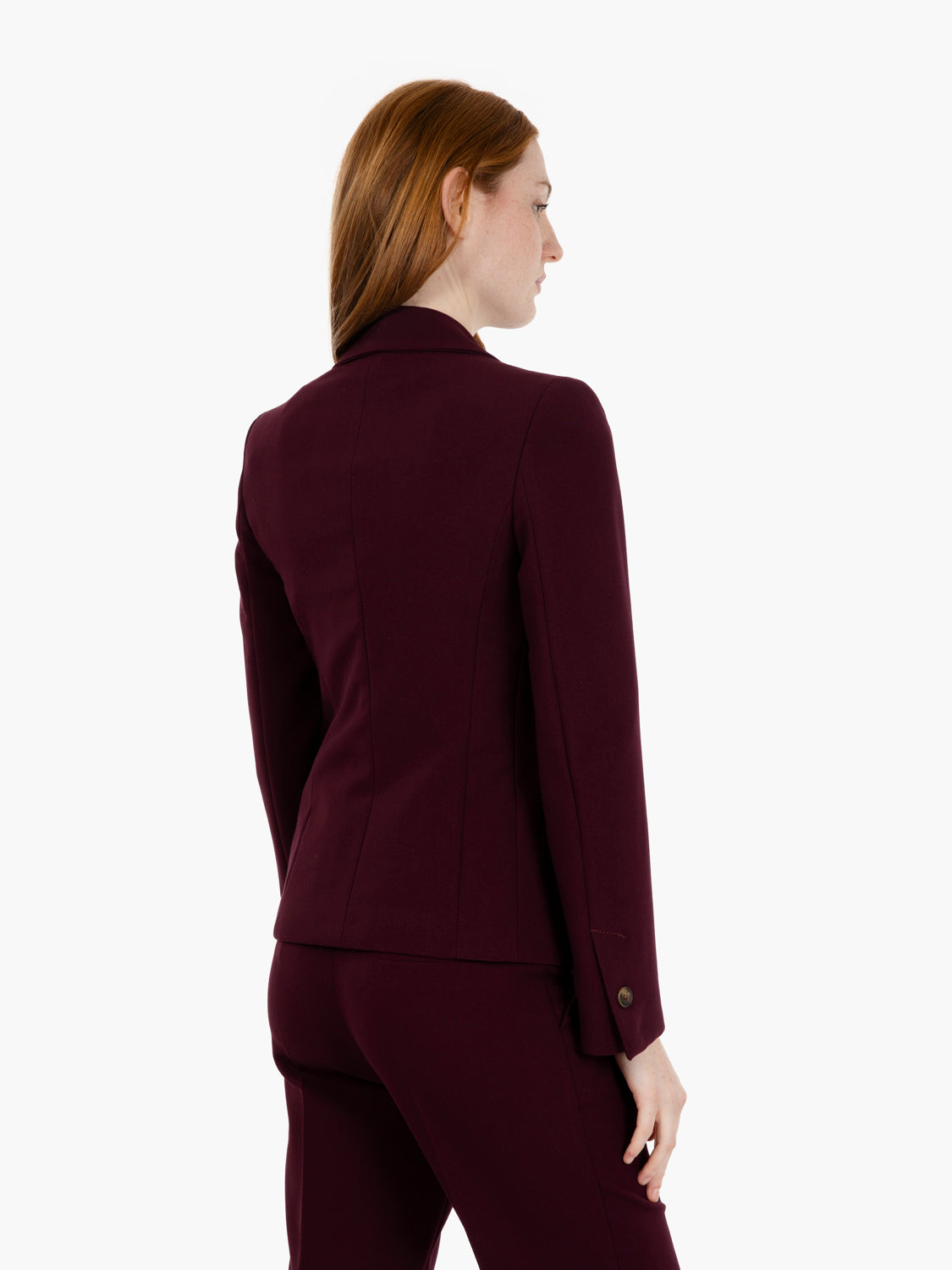 Slim burgundy blazer