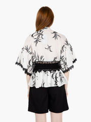 KAOS - Blusa con dettaglio macramè bianca