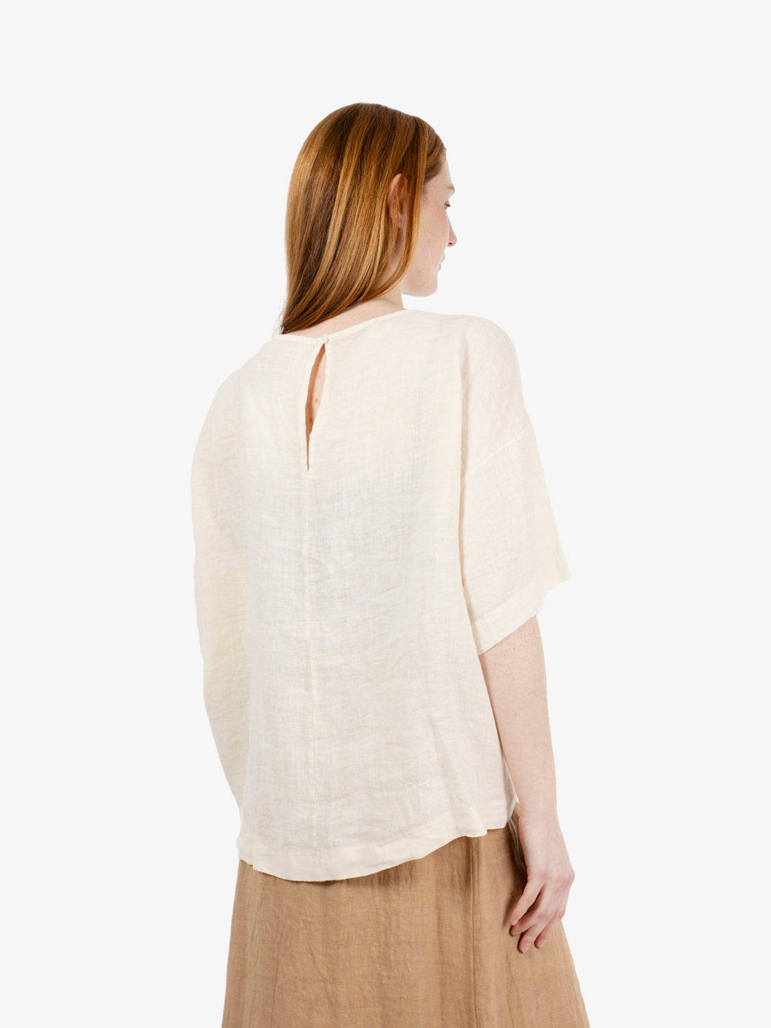 Butter linen blouse