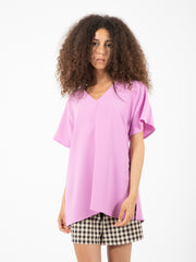 KAOS - Blusa lunga scollo a V glicine