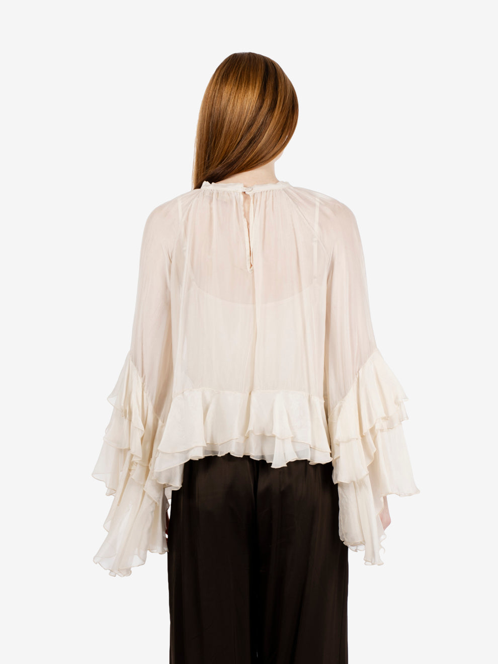 Blusa mussola con volant antique