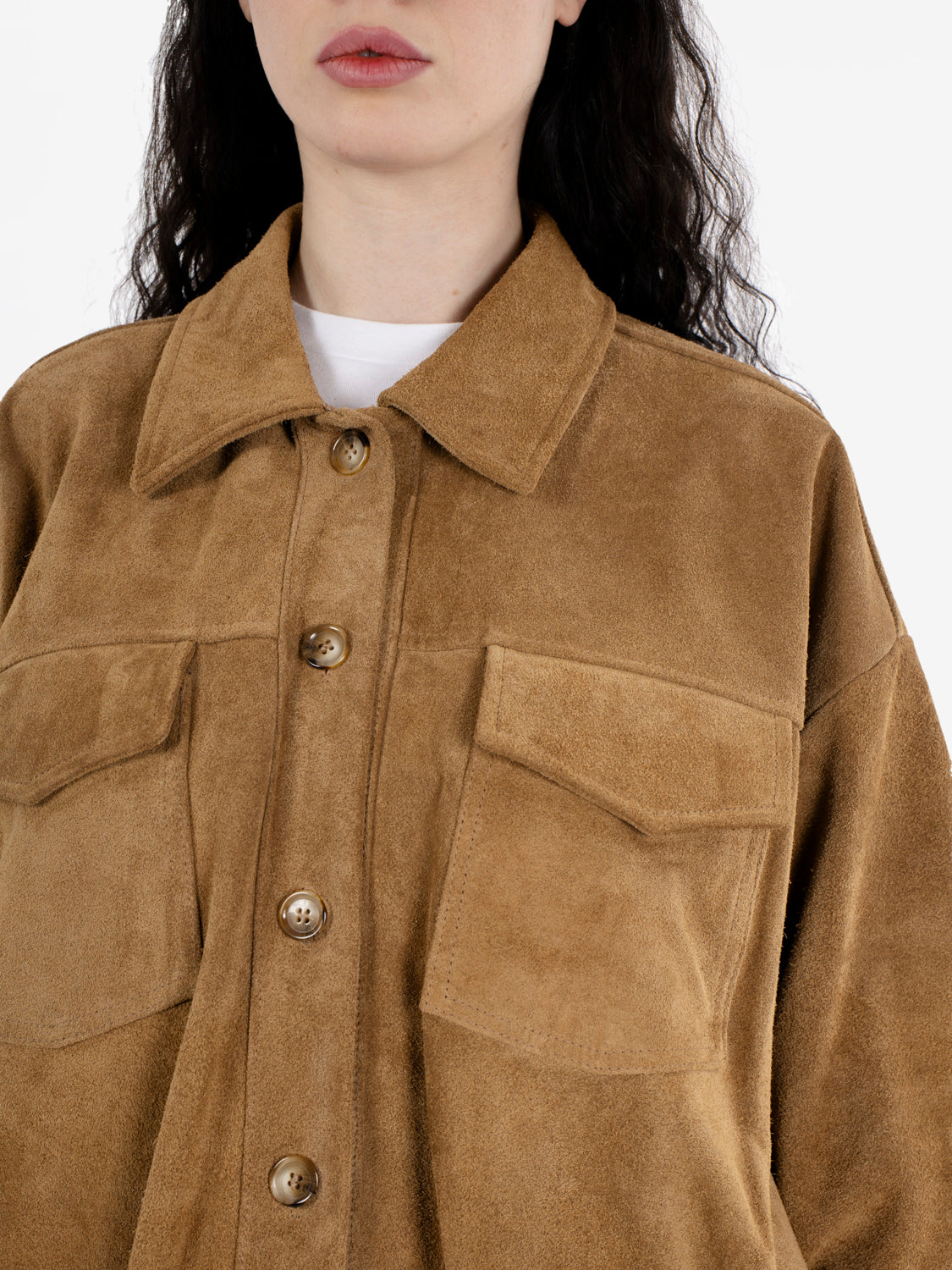 Bomber in suede miele